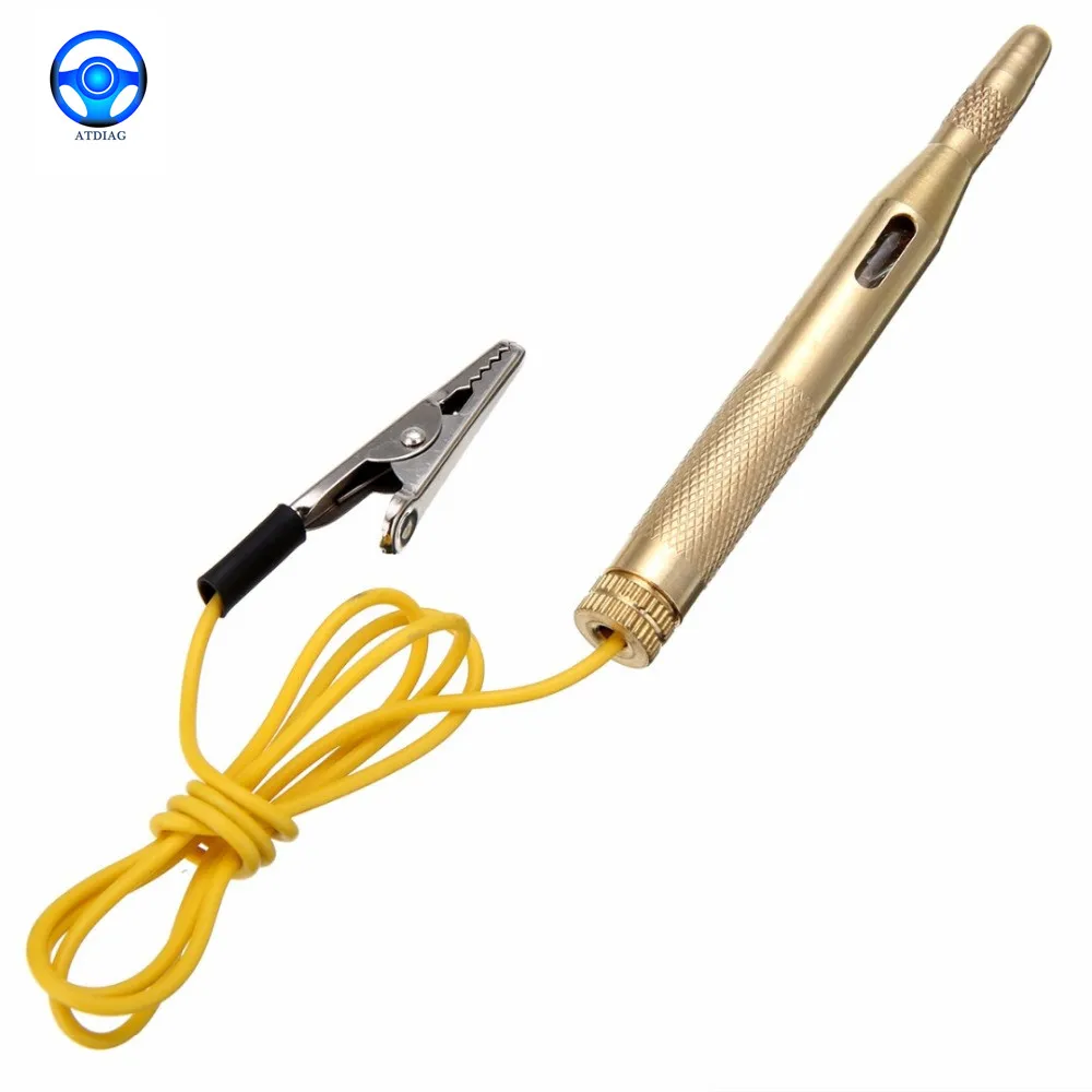 Diagnostic Tools DC 6V 12V 24V Copper Auto Car Light Circuit Tester Lamp Voltage Test Pen Detector Probe Light System Test
Diagnostic Tools DC 6V 12V 24V Copper Auto Car Light Circuit Tester Lamp Voltage Test Pen Detector Probe Light System Test