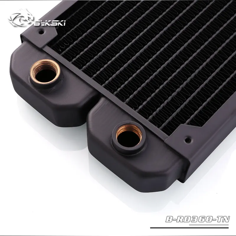 BYKSKI 28mm Thick Copper 360mm Single Row of Radiator Computer Water Cooling Liquid Heat Exchanger use for 12cm Fans B-RD360-TN
BYKSKI 28mm Thick Copper 360mm Single Row of Radiator Computer Water Cooling Liquid Heat Exchanger use for 12cm Fans B-RD360-TN