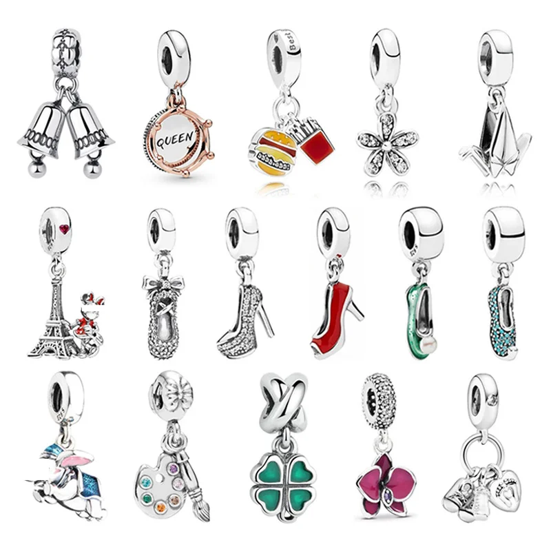 Pan-Style 2021 Trend s925 Sterling Silver High Heels Pendant Bells Bracelet Accessories Lucky Four-Leaf Clover Diy Loose Bea
Pan-Style 2021 Trend s925 Sterling Silver High Heels Pendant Bells Bracelet Accessories Lucky Four-Leaf Clover Diy Loose Bea