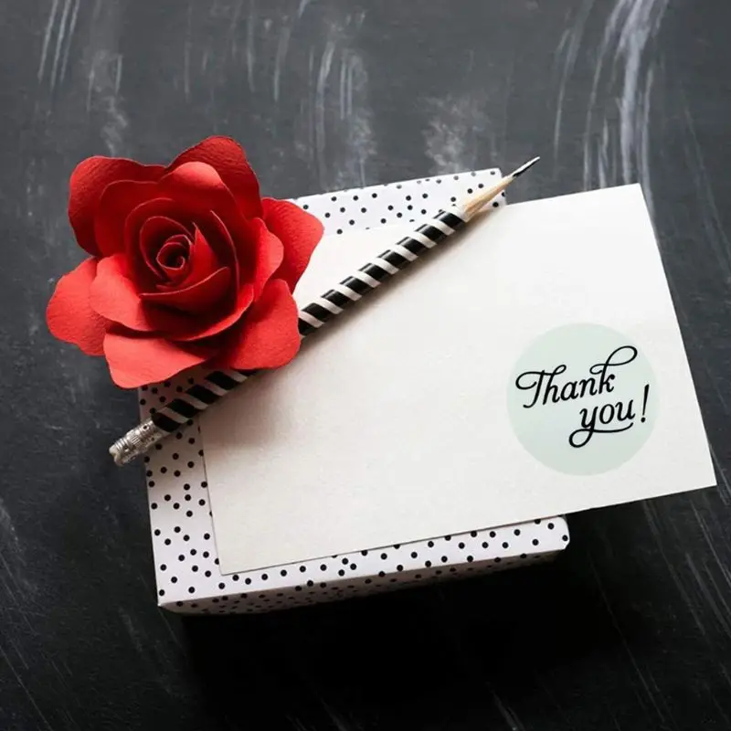 Наклейки с надписью Thank You 500 шт. для скрапбукинга выпечка в подарок пакетов