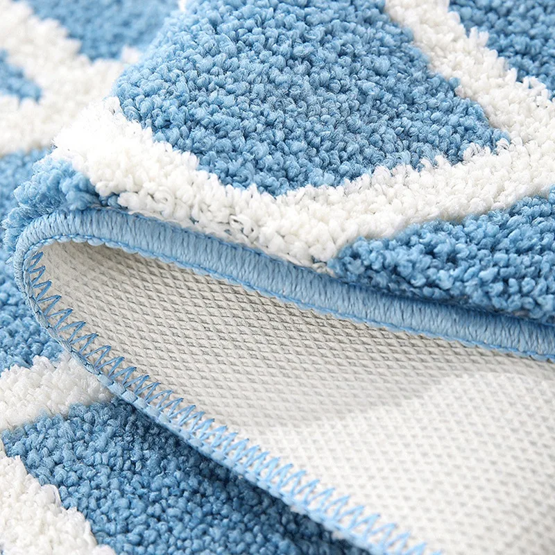 Carpet Soft Plaid for Living Room Bedroom Anti-Slip Floor Mats Bedroom Water Absorption Rugs Bathroom Non-Slip Mat Blue
Carpet Soft Plaid for Living Room Bedroom Anti-Slip Floor Mats Bedroom Water Absorption Rugs Bathroom Non-Slip Mat Blue
