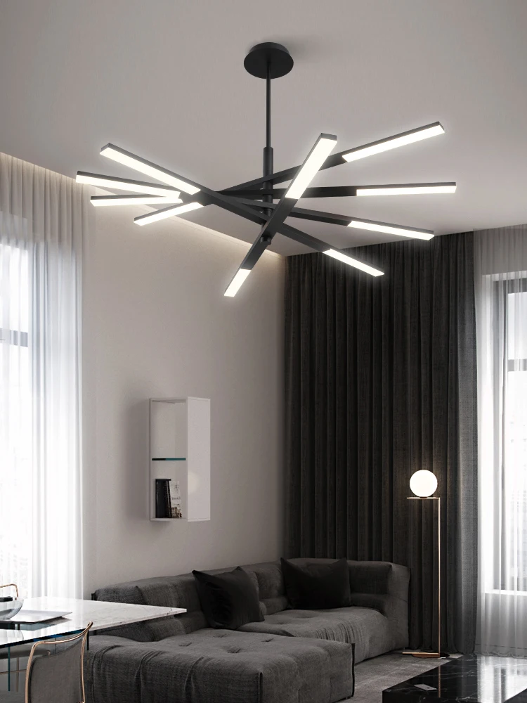 New Design LED Hanging Lamp Rotatable Black Pendant Lights Luxury Indoor for Living Room Dining Room Kitchen Lighting Fixture