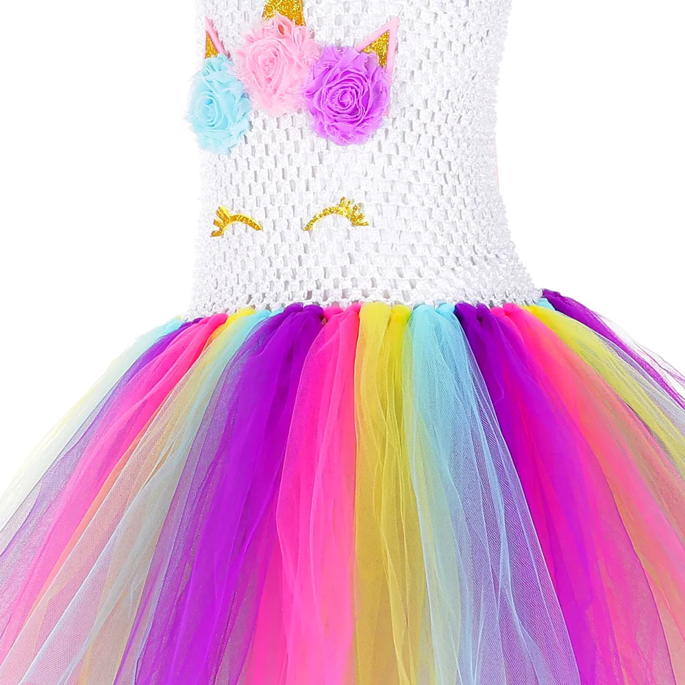 Summer Spring Flower Girl Unicorn Tutu Dress Kids Knee Length Birthday Halloween Baptism Carnival Party Costume Clothes 12M-14T
Summer Spring Flower Girl Unicorn Tutu Dress Kids Knee Length Birthday Halloween Baptism Carnival Party Costume Clothes 12M-14T