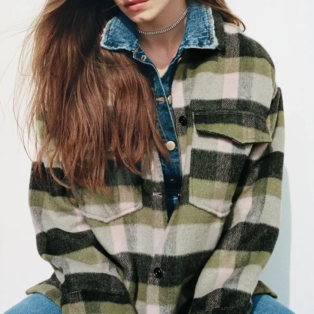 Jastie Chic Autumn Women's Jakets Green Plaid Turn-Down Collar Single-Breasted Long Sleeve Pockets Bohemian Shirt Coats
Jastie Chic Autumn Women's Jakets Green Plaid Turn-Down Collar Single-Breasted Long Sleeve Pockets Bohemian Shirt Coats