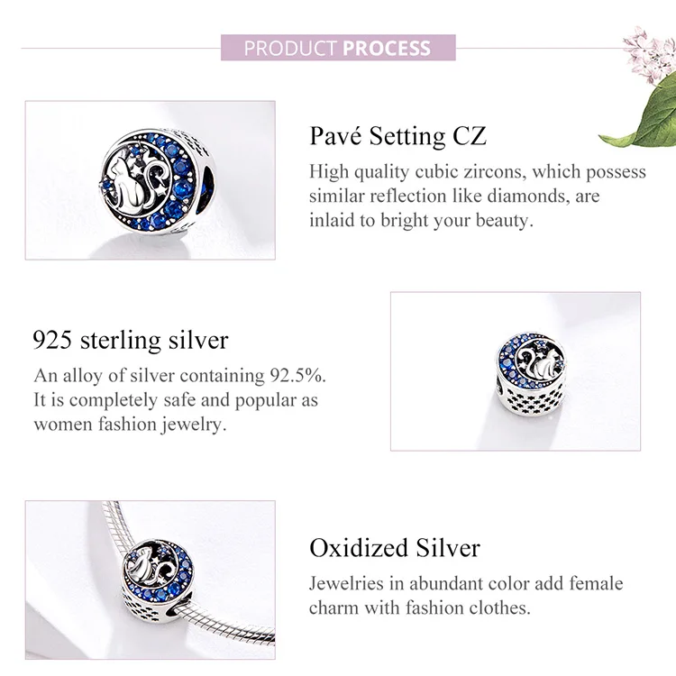 Moon Naughty Cat Pet Charms for Bracelet Bangle DIY Jewelry Making Beads Sterling Silver 925 Blue Bijoux
Moon Naughty Cat Pet Charms for Bracelet Bangle DIY Jewelry Making Beads Sterling Silver 925 Blue Bijoux