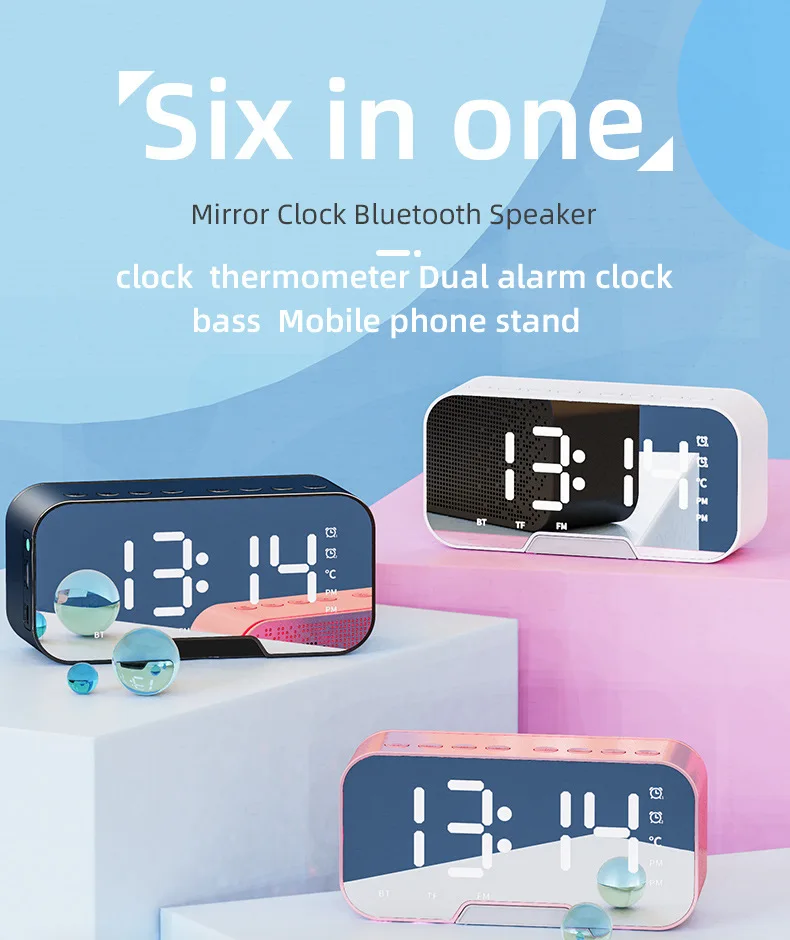 Wireless Bluetooth Speaker Stereo Bass-heavy Digital LED Display Alarm Clock TF/FM Radio Hands-free Calling Music Column Player
Wireless Bluetooth Speaker Stereo Bass-heavy Digital LED Display Alarm Clock TF/FM Radio Hands-free Calling Music Column Player