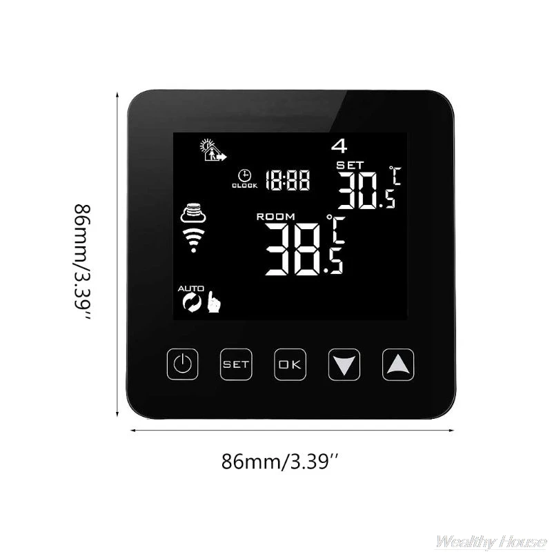 WiFi Programmable Thermostat Echo Alexa Voice Control Electric Floor Heating Room Temperature Control 16A 100-240V D23 20
WiFi Programmable Thermostat Echo Alexa Voice Control Electric Floor Heating Room Temperature Control 16A 100-240V D23 20