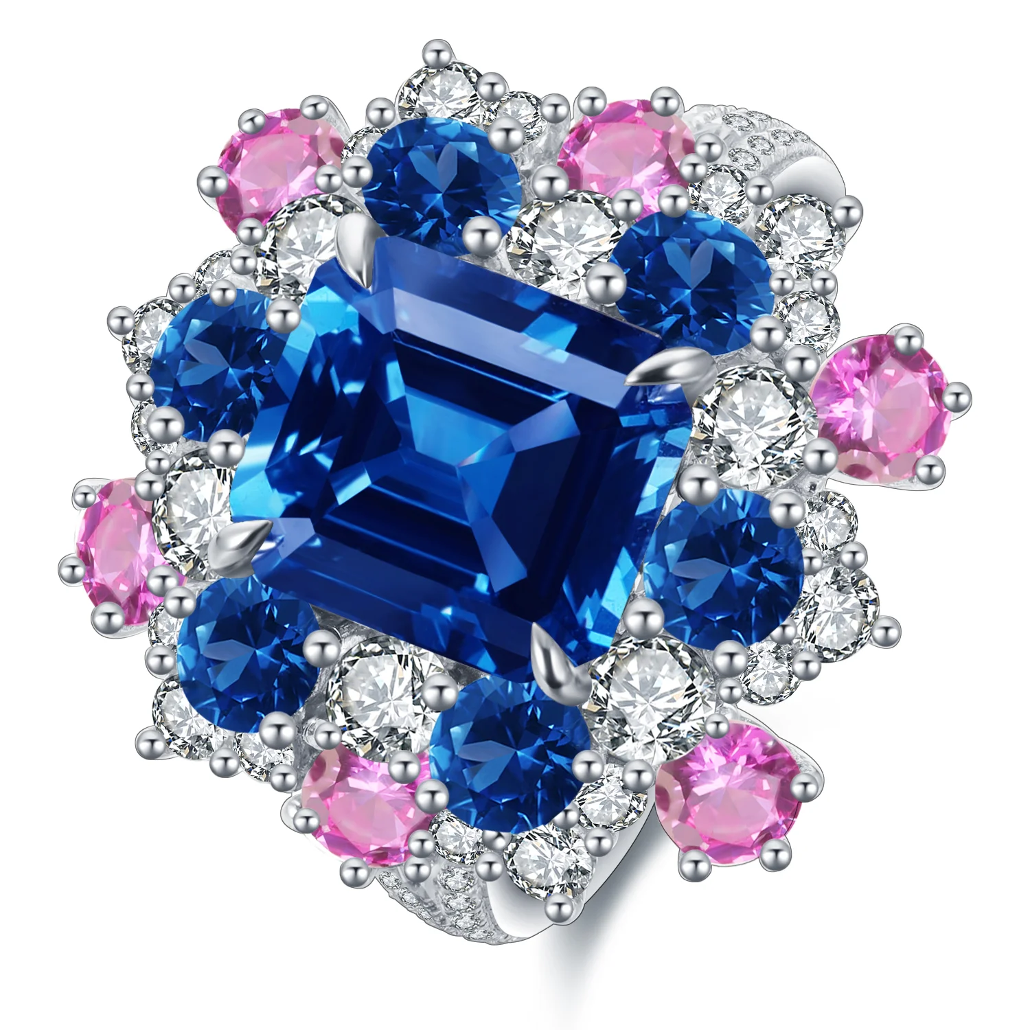 Statement Rings 9k Gold Plated Ring 4.35 Carat Blue Beads Lab Sapphire Wedding Gift Charms Luxury Design
Statement Rings 9k Gold Plated Ring 4.35 Carat Blue Beads Lab Sapphire Wedding Gift Charms Luxury Design