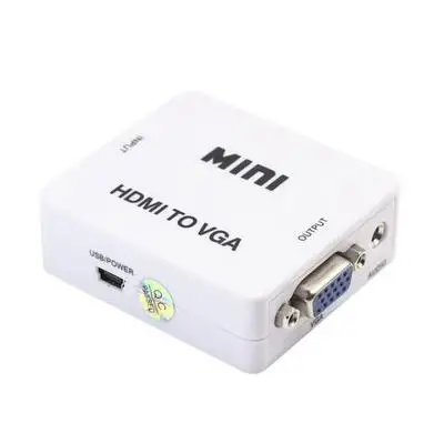 HD 1080P мини HDMI в VGA конвертер с аудио HDMI2VGA видео коробка адаптер конвертер|Кабели