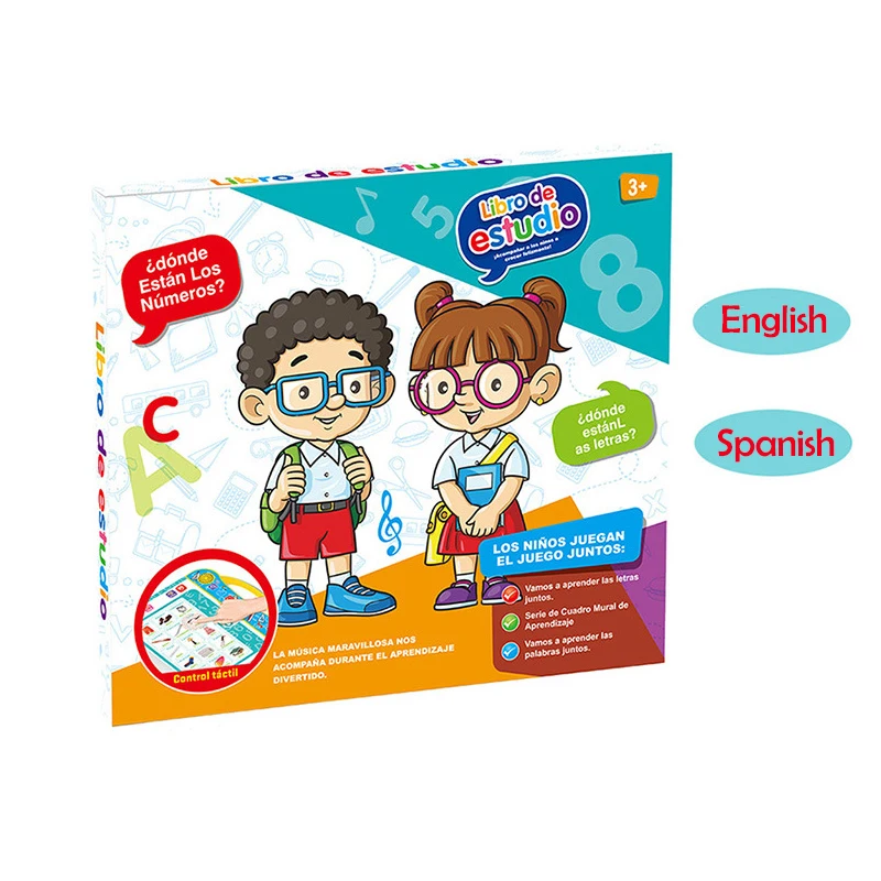 ABC звуковая книга для детей английский испанский в виде букв и изучение слов