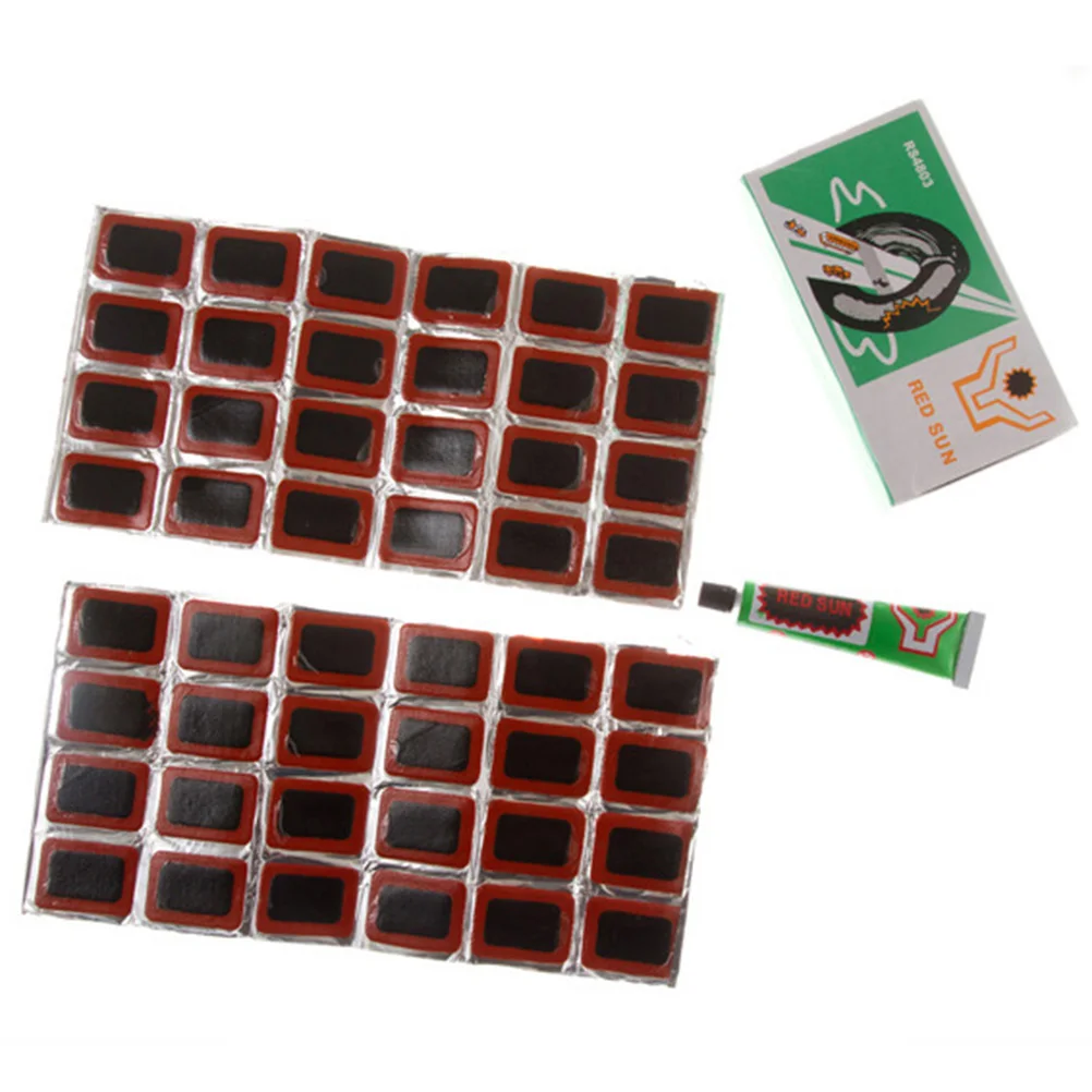 48 Pcs+1 Glue High Quality Round Bicycle Bike Tire Tyre Rubber Patch Piece Cycling Puncture Repair Tools Kits 
48 Pcs+1 Glue High Quality Round Bicycle Bike Tire Tyre Rubber Patch Piece Cycling Puncture Repair Tools Kits
