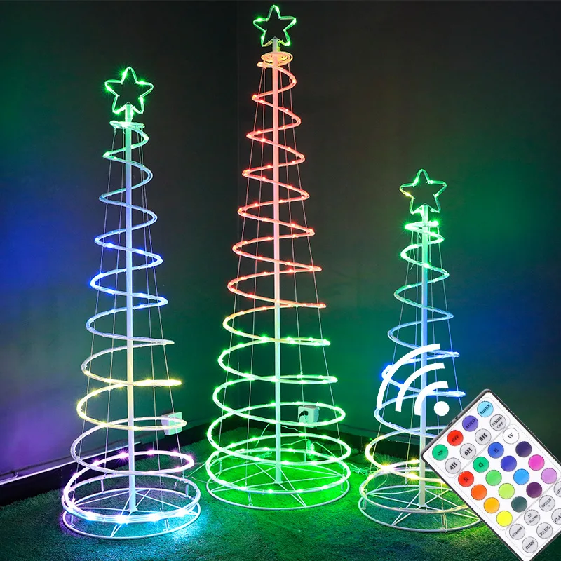 New LED Luminous Spiral Christmas Tree RGB Remote Control USB Holiday String Lights with Decorative Atmosphere Fairy Lights
New LED Luminous Spiral Christmas Tree RGB Remote Control USB Holiday String Lights with Decorative Atmosphere Fairy Lights