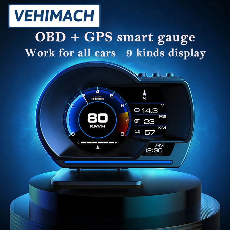 Автомобильный смарт-датчик OBD2 с ЖК-дисплеем, Многофункциональный спидометр
Автомобильный смарт-датчик OBD2 с ЖК-дисплеем, Многофункциональный спидометр