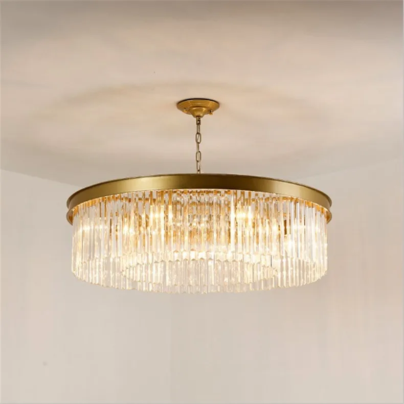 Modern minimalist suction dual-use lamp restaurant crystal bedroom round ceiling atmospheric household American light | Лампы и