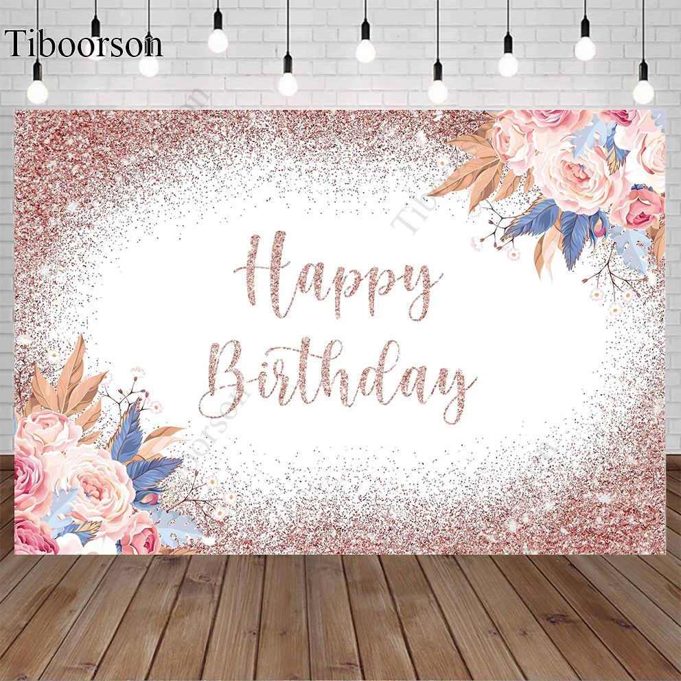 Woman's Birthday Party Rose Gold Color Flowers Backdrop Royal Blue Glitter Customized Banner Poster Photo Studio Background
Woman's Birthday Party Rose Gold Color Flowers Backdrop Royal Blue Glitter Customized Banner Poster Photo Studio Background