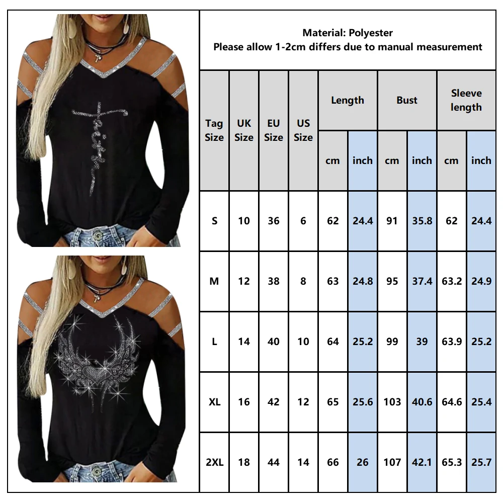 Bling Bling Diamonds T-Shirts For Women Streetwear Sexy Hollow Out Tee Shirts Women Autumn Winter V-Neck Tops Slim Tee Shirt D30 
Bling Bling Diamonds T-Shirts For Women Streetwear Sexy Hollow Out Tee Shirts Women Autumn Winter V-Neck Tops Slim Tee Shirt D30