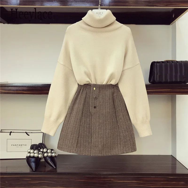 Women Winter Sets Turtleneck Long Sleeved Loose All-match Clothing Korean Style Elegant Skirt 2 Piece Outfits for Womens Set
Women Winter Sets Turtleneck Long Sleeved Loose All-match Clothing Korean Style Elegant Skirt 2 Piece Outfits for Womens Set