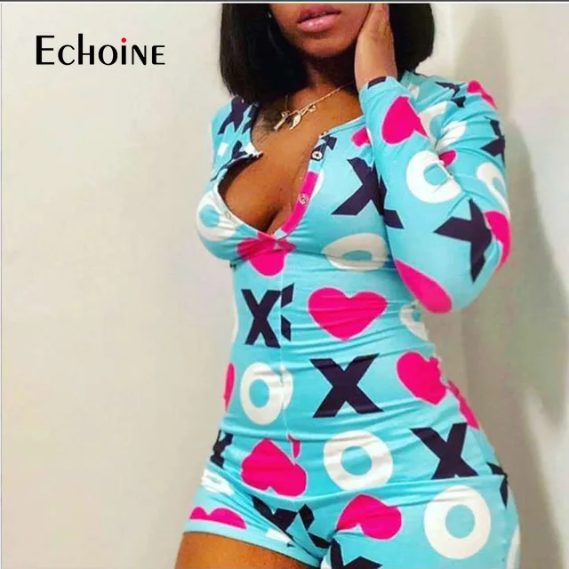 Echoine Women Sexy V Neck adult Onesies Jumpsuit Sleepwear Christmas letter Print full Sleeve Shorts Bodycon Bodysuit plus size
Echoine Women Sexy V Neck adult Onesies Jumpsuit Sleepwear Christmas letter Print full Sleeve Shorts Bodycon Bodysuit plus size