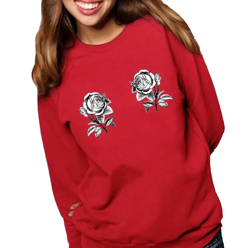 Women Hoodie Double Rose Printed Hoodies Women Fleece Long Sleeve O Neck Loose Sweatshirt Girls Pullovers Winter
Women Hoodie Double Rose Printed Hoodies Women Fleece Long Sleeve O Neck Loose Sweatshirt Girls Pullovers Winter