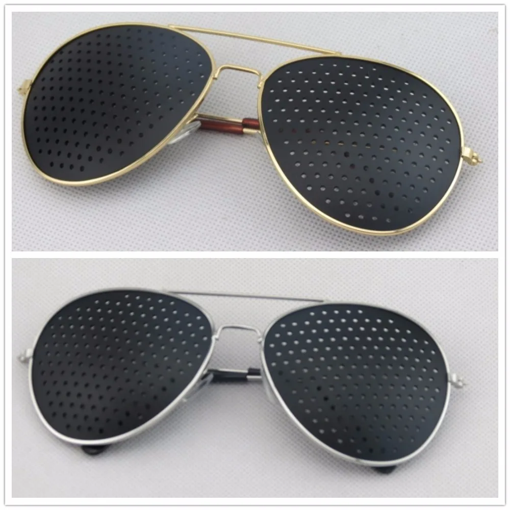 1pcs Anti-myopia Pin hole Glasses Pinhole Sunglasses Eye Exercise Eyesight Improve Natural Healing vision Care Eyeglass