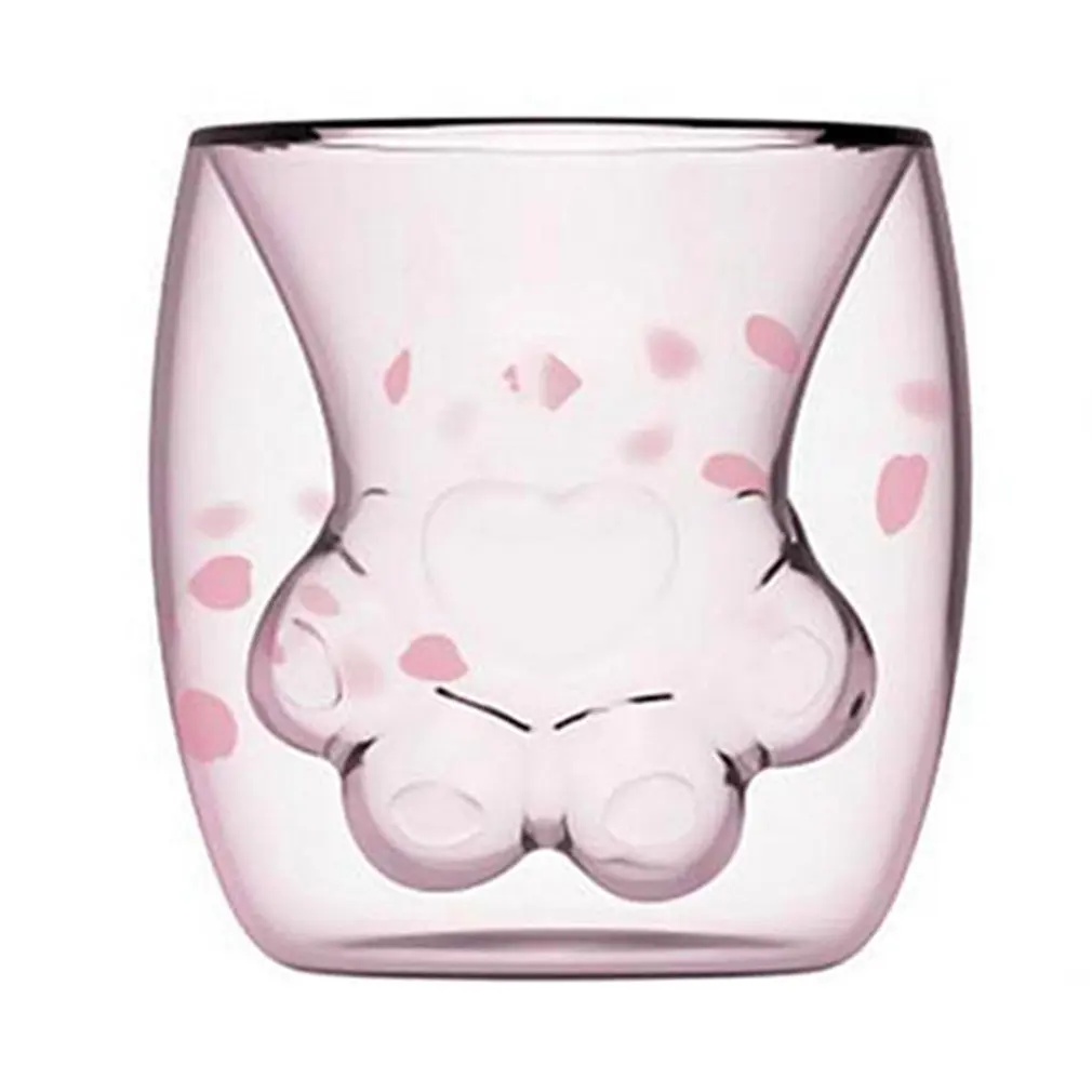 Cat Claw Cup Creative Double Glass Coffee Mug Cartoon Cute Milk Juice Home Office Cherry Pink Transparent Double Glass Paw Cup
Cat Claw Cup Creative Double Glass Coffee Mug Cartoon Cute Milk Juice Home Office Cherry Pink Transparent Double Glass Paw Cup