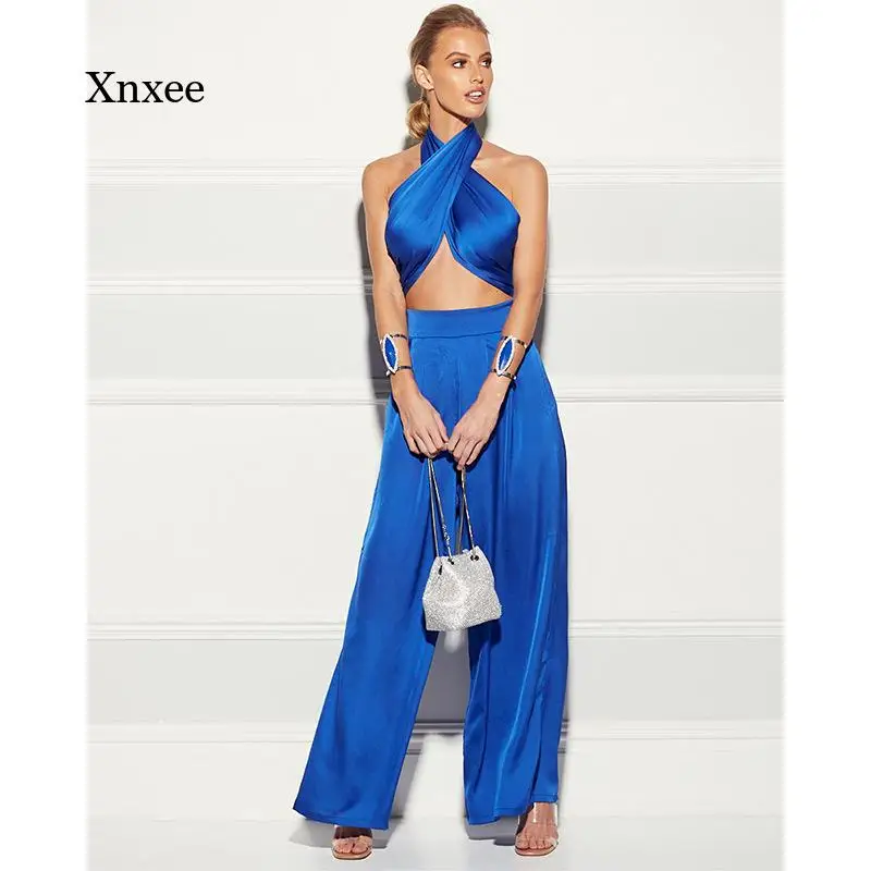 Summer Sexy Halter 2 Piece Set Contrast Printing Woman Cool Casual Beach Vacation Wear Chic Bra Tops Flare Pant Slim Outfit
Summer Sexy Halter 2 Piece Set Contrast Printing Woman Cool Casual Beach Vacation Wear Chic Bra Tops Flare Pant Slim Outfit