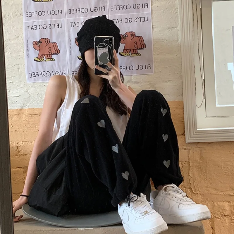 New Spring Straight Sweatpants College Style Hot Girl Style Printed Love Sweatpants Drawstring Casual Street Loose Pants
New Spring Straight Sweatpants College Style Hot Girl Style Printed Love Sweatpants Drawstring Casual Street Loose Pants