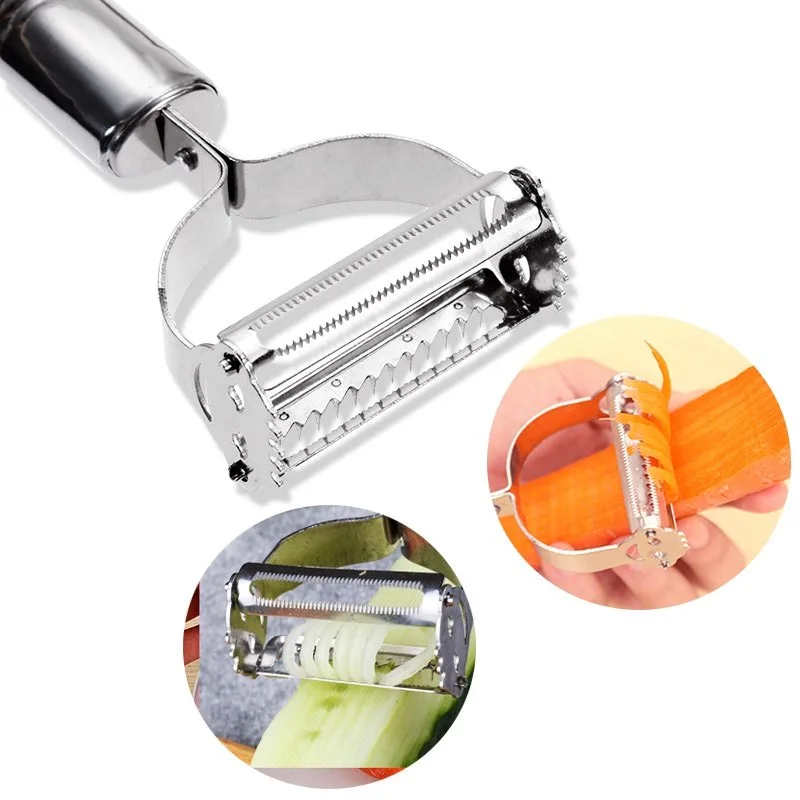 High Quality Stainless Steel Potato Cucumber Carrot Grater Julienne Peeler Vegetables Fruit Peeler Double Planing Grater Tools
High Quality Stainless Steel Potato Cucumber Carrot Grater Julienne Peeler Vegetables Fruit Peeler Double Planing Grater Tools