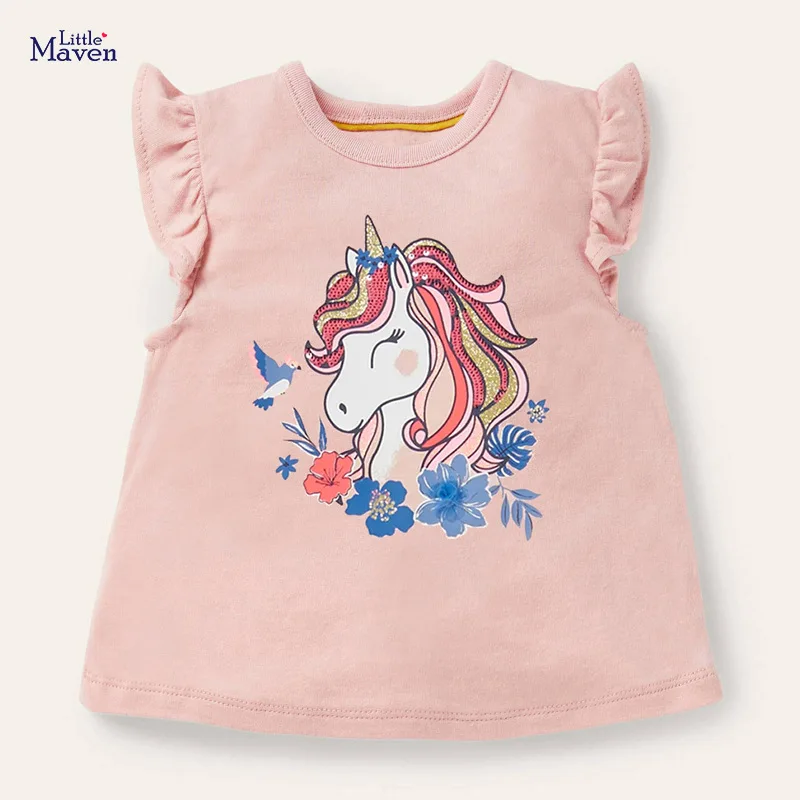 Little Maven Children Summer Baby Girl Clothes Unicorn Print Tee Tops Brand Pink Cotton Soft T Shirt for Kids 2 3 4 5 6 7 Years 
Little Maven Children Summer Baby Girl Clothes Unicorn Print Tee Tops Brand Pink Cotton Soft T Shirt for Kids 2 3 4 5 6 7 Years