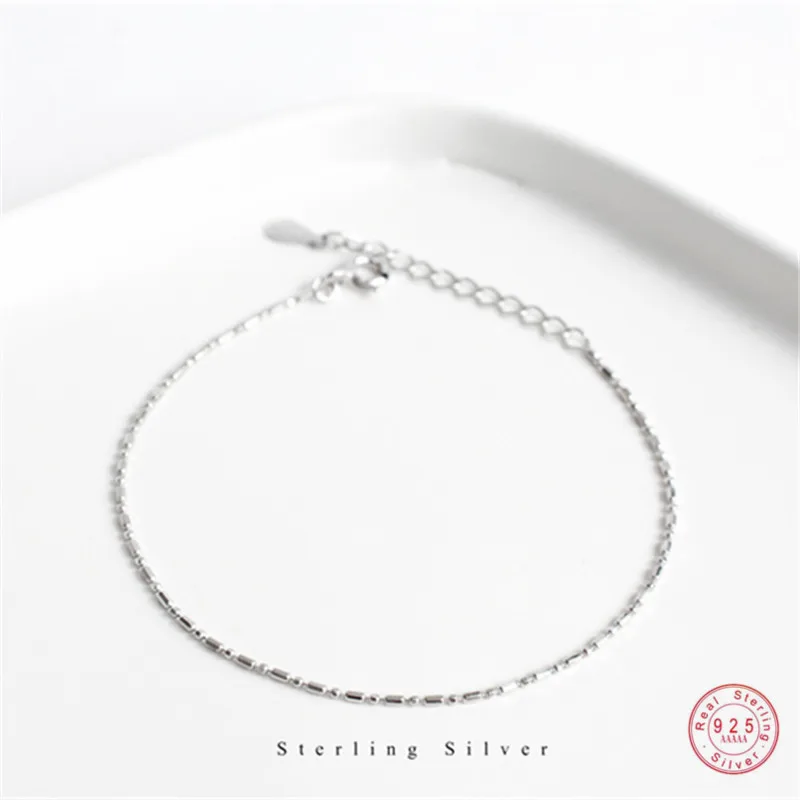 925 Sterling Silver Minimalist Style Chain Bracelet For Women Classic Fashion Student Couple Wristband Jewelry Accessories
925 Sterling Silver Minimalist Style Chain Bracelet For Women Classic Fashion Student Couple Wristband Jewelry Accessories