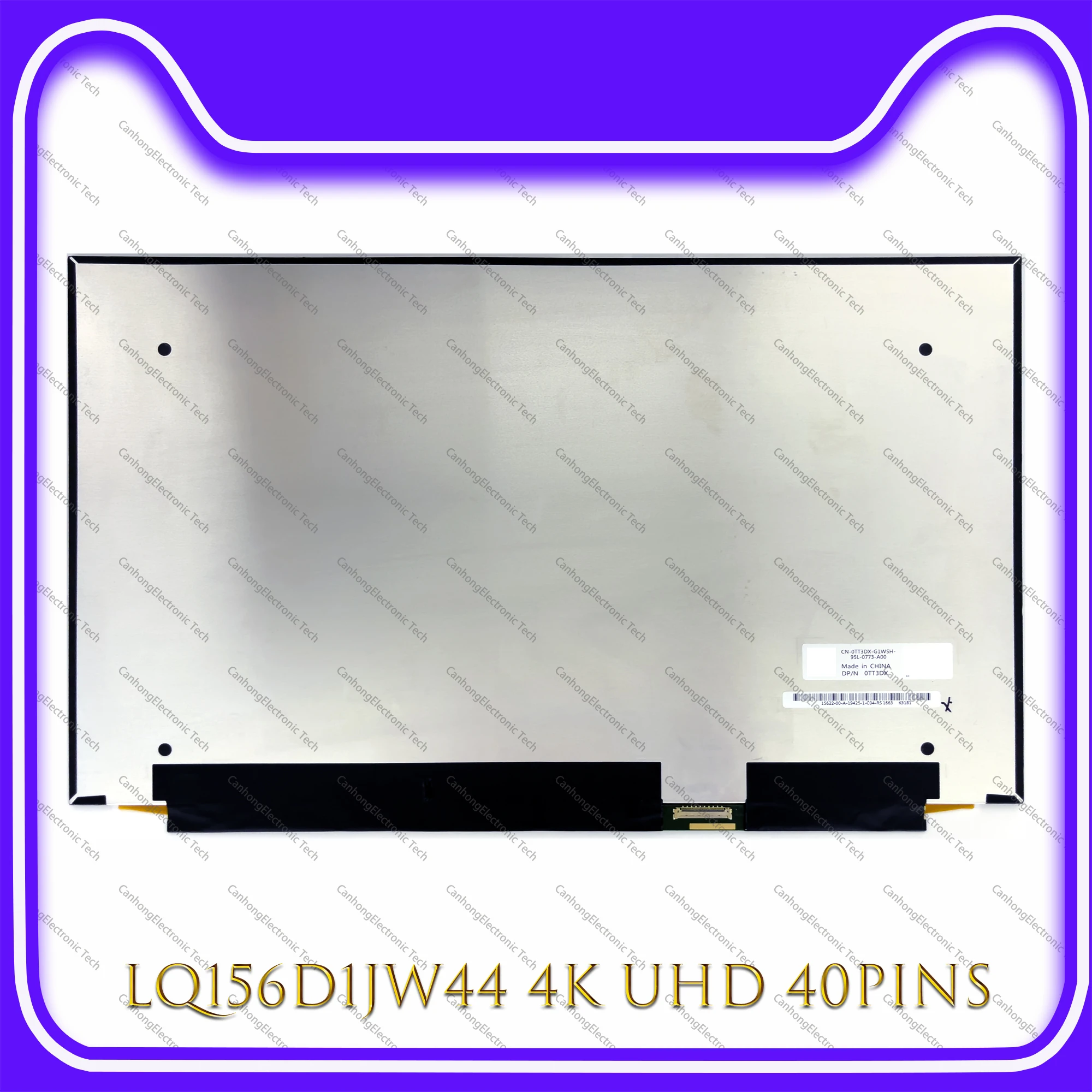 Оригинальный 15,6-дюймовый LQ156D1JW44 для ноутбука Sharp ЖК-экран дисплея панели 4k UHD 40-контактовый 0TT3DX на.