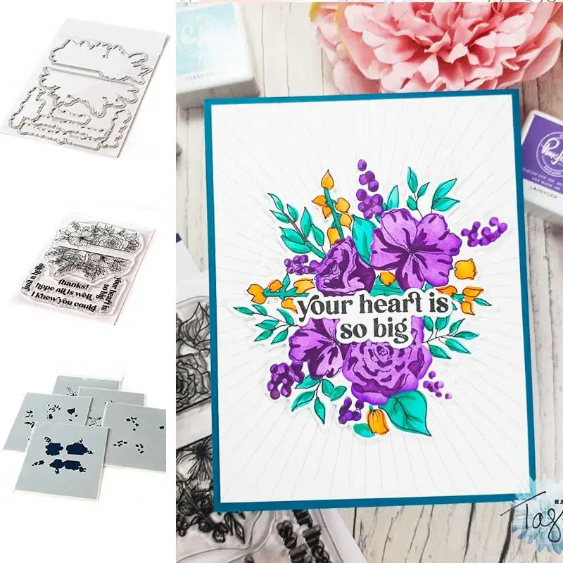 Just a Hello Floral Metal Cutting Dies and Silicone Stamps Stencil DIY Scrapbooking Paper Handmade Album Stamp Die Sheets New
Just a Hello Floral Metal Cutting Dies and Silicone Stamps Stencil DIY Scrapbooking Paper Handmade Album Stamp Die Sheets New