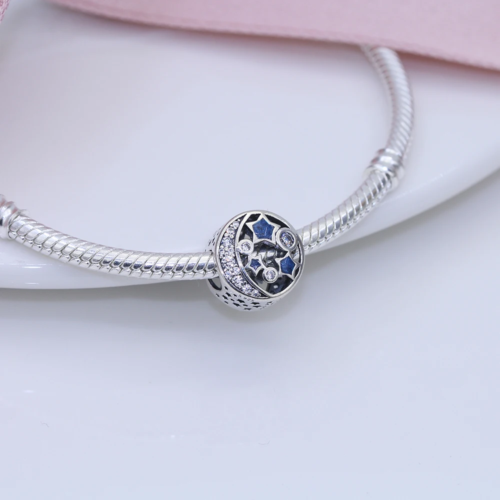 Fit Original Pandora charms bracelet beads S925 sterling silver Moon Star Bead Female Fashion Jewelry Girlfriend Gift 
Fit Original Pandora charms bracelet beads S925 sterling silver Moon Star Bead Female Fashion Jewelry Girlfriend Gift
