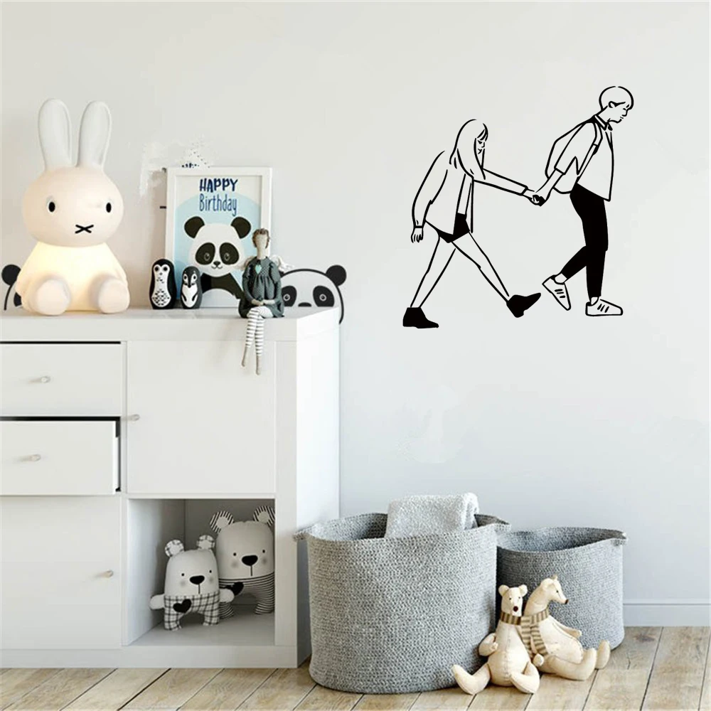 Korean style Couple holding hands walking Wall Sticker Home Decor Stickers For Bedroom Living Room Bar Removable Wallpaper ov670
Korean style Couple holding hands walking Wall Sticker Home Decor Stickers For Bedroom Living Room Bar Removable Wallpaper ov670