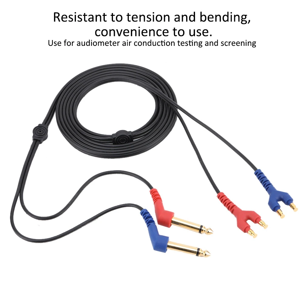 Audiometer Headset Cable Wire for Headphone Air Conduction Audiometer Hearing Tester Resistant Tension Bending Ear Care Tool New
Audiometer Headset Cable Wire for Headphone Air Conduction Audiometer Hearing Tester Resistant Tension Bending Ear Care Tool New