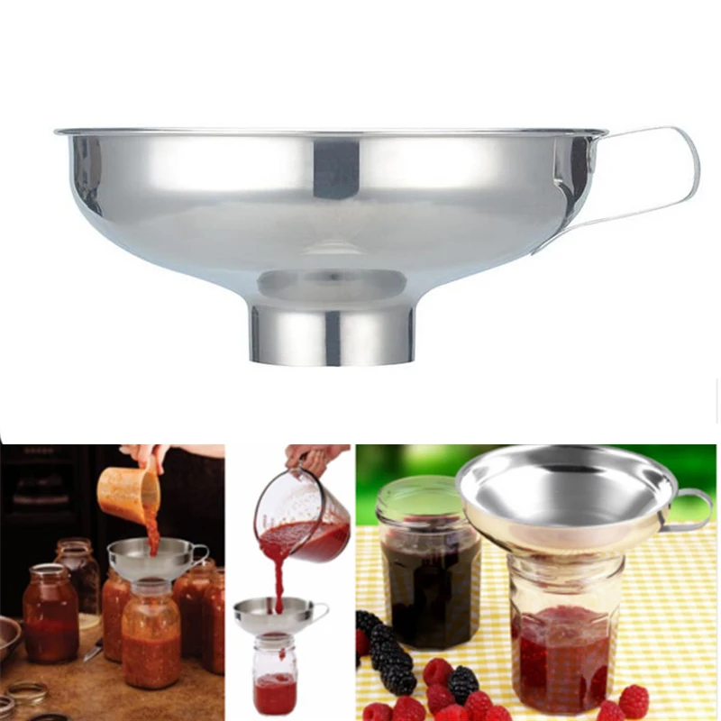 Stainless Steel Funnel Wide Mouth Canning Funnel Hopper Filter High Quality Kitchen Accessories Tools Kitchen Gadget
Stainless Steel Funnel Wide Mouth Canning Funnel Hopper Filter High Quality Kitchen Accessories Tools Kitchen Gadget