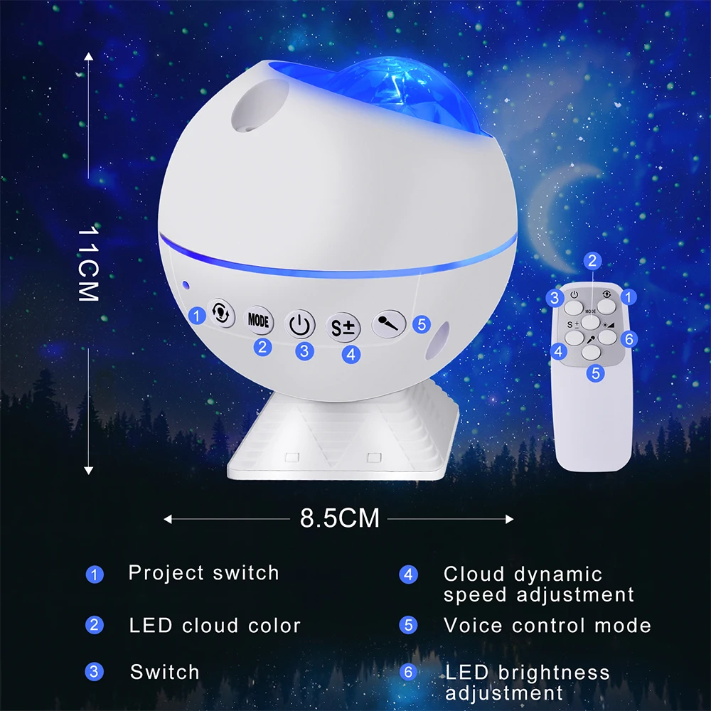 Mini Starry Sky Light LED Projector Lamp Light Change Speaker Music Player For Indoor Outdoor Car
Mini Starry Sky Light LED Projector Lamp Light Change Speaker Music Player For Indoor Outdoor Car