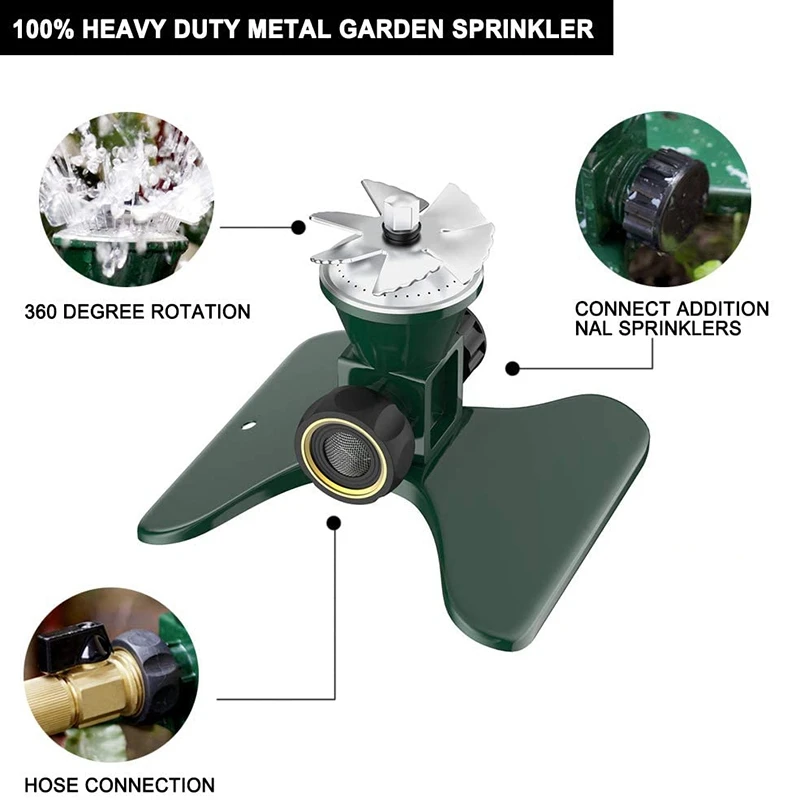 Garden Sprinkler, 360 Degree Rotating Lawn Sprinkler, Automatic Irrigation System for Garden Lawn Yard
Garden Sprinkler, 360 Degree Rotating Lawn Sprinkler, Automatic Irrigation System for Garden Lawn Yard