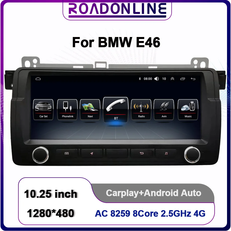 Android Auto Radio For BMW E46 android radio 10.25 inch 1280*480 Octa Core 4+64G Car Multimedia Player Stereo Receiver Radio
Android Auto Radio For BMW E46 android radio 10.25 inch 1280*480 Octa Core 4+64G Car Multimedia Player Stereo Receiver Radio