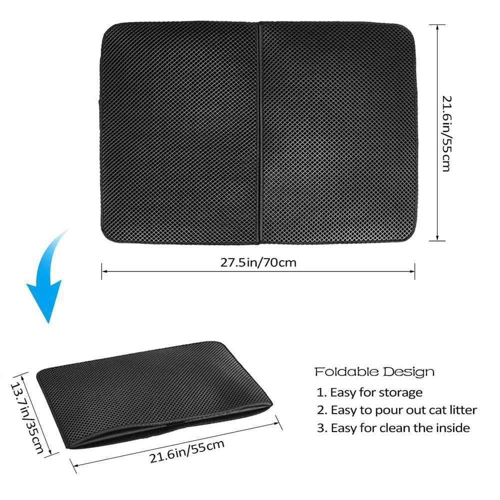 Cat Litter Mat EVA Waterproof Double Layer Cat Litter Trapping Pet Litter Box Mat Clean Pad Products For Pet Cat Accessories
Cat Litter Mat EVA Waterproof Double Layer Cat Litter Trapping Pet Litter Box Mat Clean Pad Products For Pet Cat Accessories
