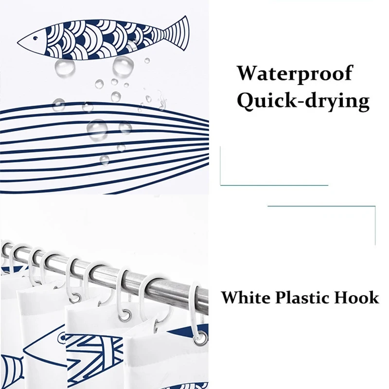 Cartoon Fish Shower Curtain Undersea Waterproof Bath Curtains for Bathroom Bathtub Bathing Cover Large Wide with Hooks
Cartoon Fish Shower Curtain Undersea Waterproof Bath Curtains for Bathroom Bathtub Bathing Cover Large Wide with Hooks