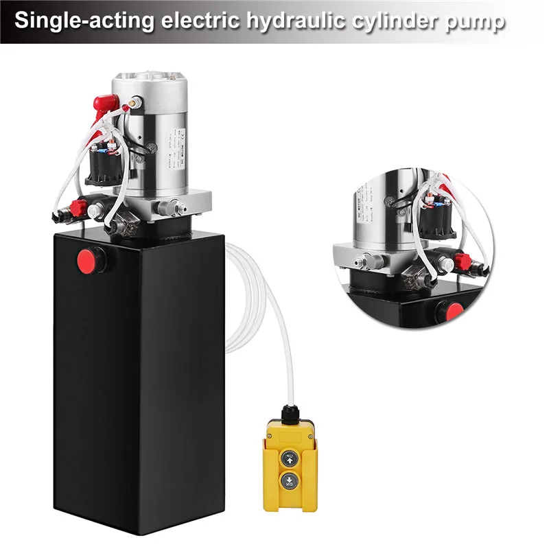 12V 10 L Car Lift Single Acting Hydraulic plastic Pump Power Supply Unit Single Acting for Dump Traile
12V 10 L Car Lift Single Acting Hydraulic plastic Pump Power Supply Unit Single Acting for Dump Traile