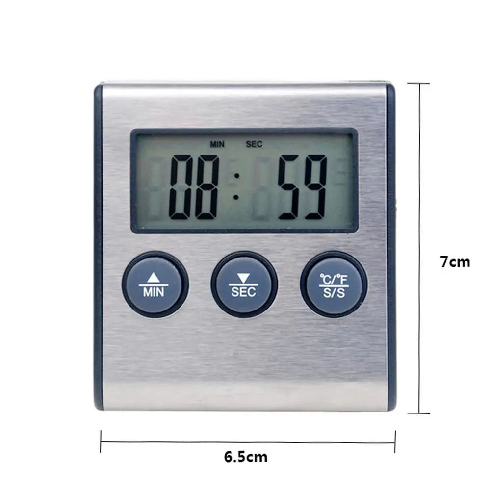 Digital Display Oven Food Thermometer Stainless Steel BBQ Meat Hangable Temperature Gauge Probe Kitchen Cooking Accessories
Digital Display Oven Food Thermometer Stainless Steel BBQ Meat Hangable Temperature Gauge Probe Kitchen Cooking Accessories