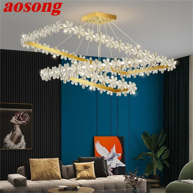 Роскошные люстры AOSONG, Современная Золотая прямоугольная светодиодная люстра с кристаллами, латунная Подвесная лампа, домашний светильник ...
Роскошные люстры AOSONG, Современная Золотая прямоугольная светодиодная люстра с кристаллами, латунная Подвесная лампа, домашний светильник ...