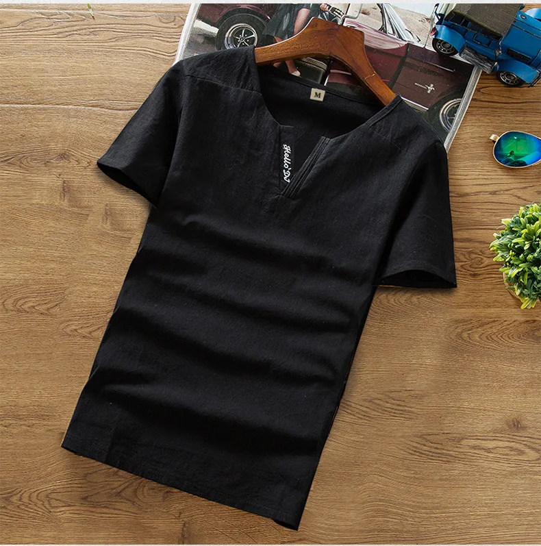 sale 2020 summer Hot vintage men's brand large men V-neck cotton short-sleeved linen shirt plus size clothing M-6XL
sale 2020 summer Hot vintage men's brand large men V-neck cotton short-sleeved linen shirt plus size clothing M-6XL