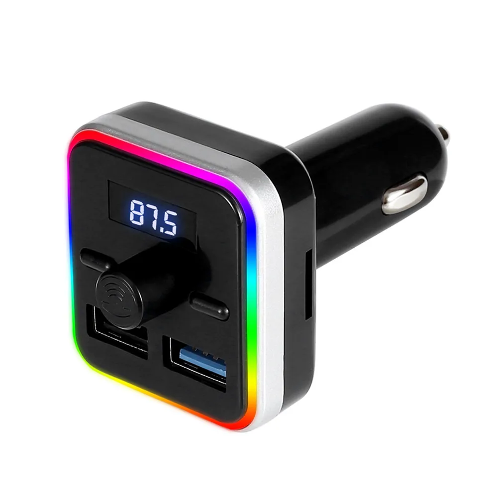 Car FM Transmitter 5.0 Bluetooth Adapter Wireless Handsfree Car Player Radio Audio Adapter Rgb Lights Dual USB Quick Charger
Car FM Transmitter 5.0 Bluetooth Adapter Wireless Handsfree Car Player Radio Audio Adapter Rgb Lights Dual USB Quick Charger