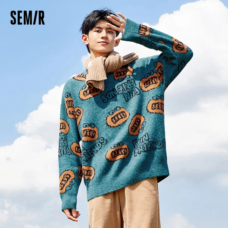 Свитер SEMIR мужской зимний Арктический бархатный теплый мультяшный жаккардовый Новинка 2021 Свободный пуловер с круглым вырезом вязаный свитер
Свитер SEMIR мужской зимний Арктический бархатный теплый мультяшный жаккардовый Новинка 2021 Свободный пуловер с круглым вырезом вязаный свитер
