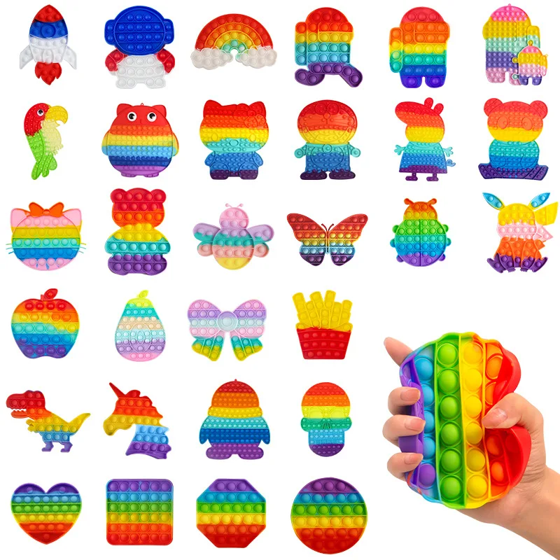 Push Bubble Sensory Autism Squeeze Stress Reliever Mini Rainbow Popper Squishy Simple Dimple Fidget Toys
Push Bubble Sensory Autism Squeeze Stress Reliever Mini Rainbow Popper Squishy Simple Dimple Fidget Toys
