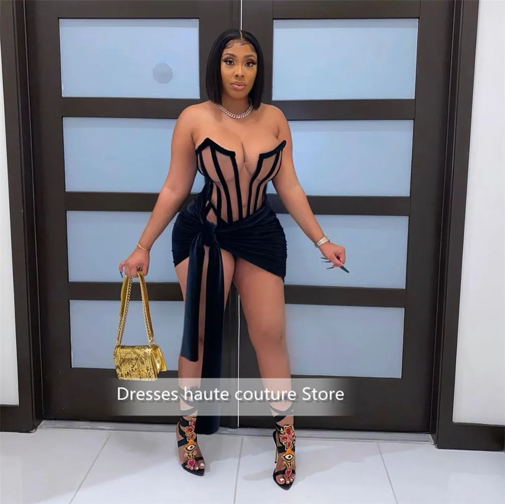 Sparkly Black Velvet Prom Dress Sleeveless Real Picture African Black Girl Short Prom Dresses 2021
Sparkly Black Velvet Prom Dress Sleeveless Real Picture African Black Girl Short Prom Dresses 2021