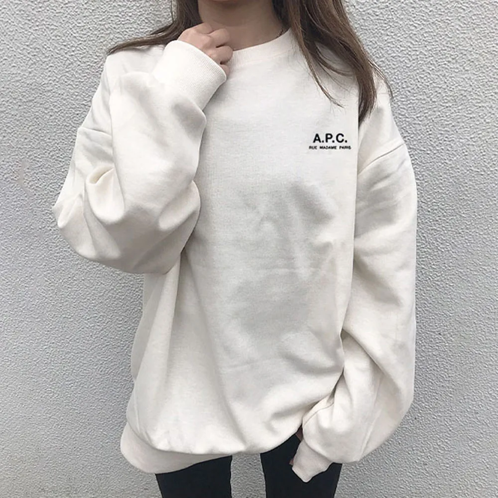 Sweatshirt Women 2021 New Korean Style Round Neck Mid-Length Loose Letter Pullover Autumn Casual Tops Woman Office Lady Clothing
Sweatshirt Women 2021 New Korean Style Round Neck Mid-Length Loose Letter Pullover Autumn Casual Tops Woman Office Lady Clothing